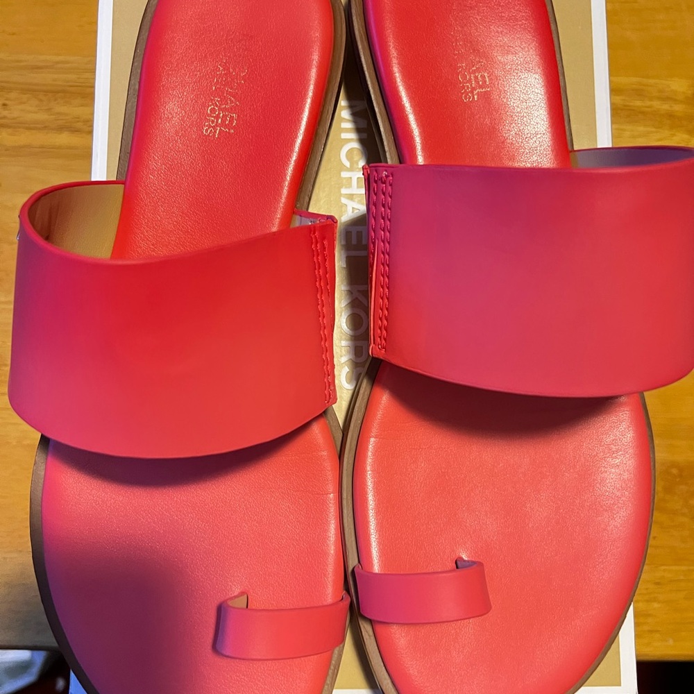Michael Kors Pink Sandals Minimalist Slip-On